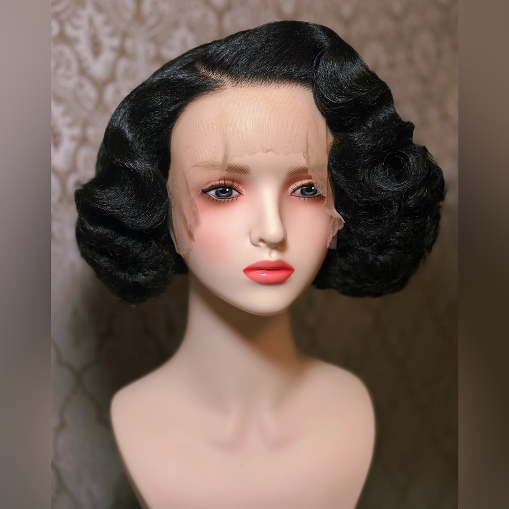 Jet Black 1930s Starlet Lacefront Wig